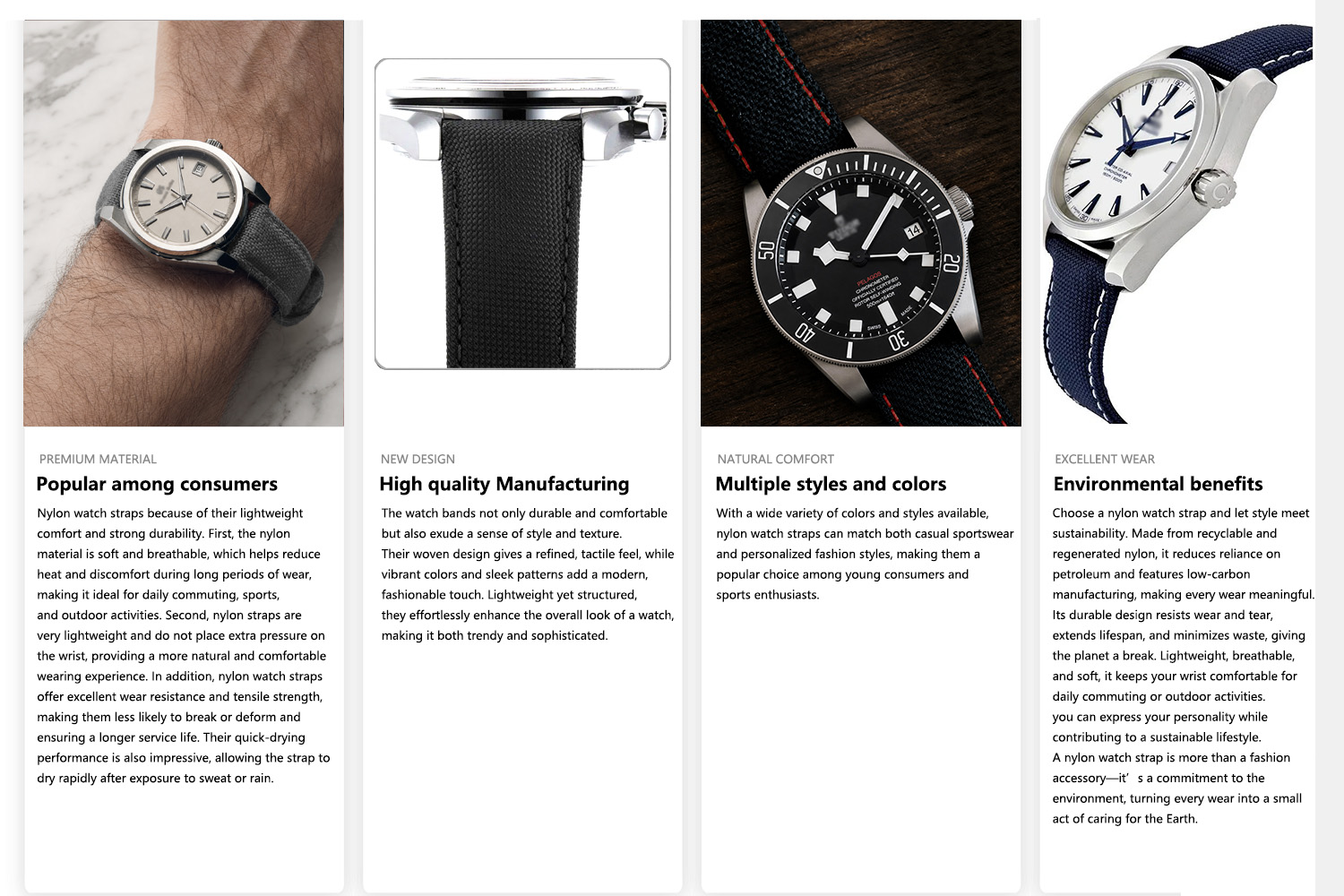 Correas de Reloj de Nailon Pre - Rubber Strap Diver reseña y precio