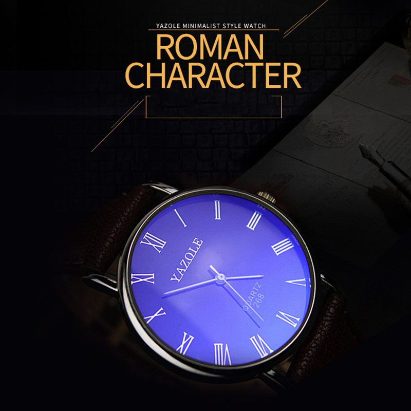 Relojes de cuarzo minimalistas - Leather Watch Band Men reseña y precio