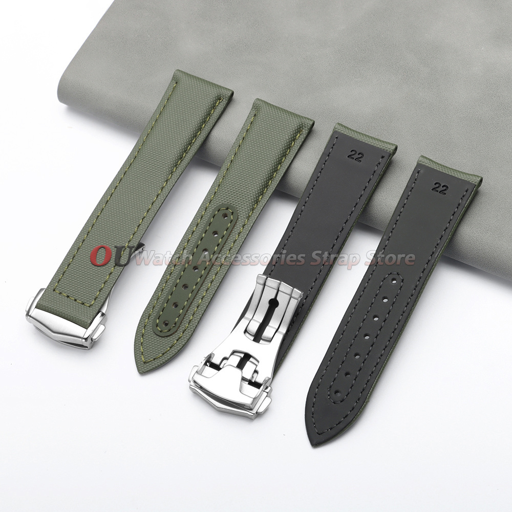 Correa de reloj de nailon y cu - Omega Watch Seamaster reseña y precio