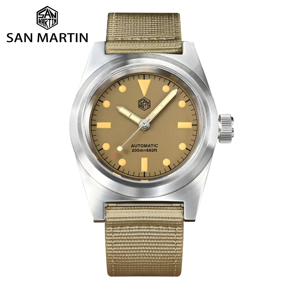San Martin-reloj mecánico auto - Tropic Strap Vintage reseña y precio