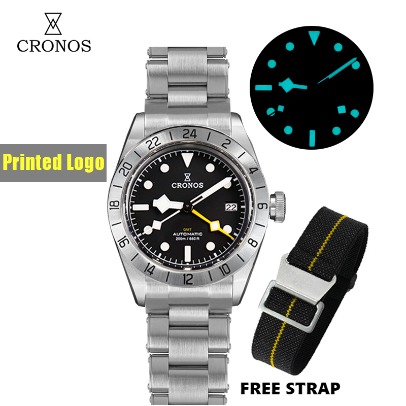 Cronos Vintage GMT 39mm NH34 r - Tropic Strap Vintage reseña y precio